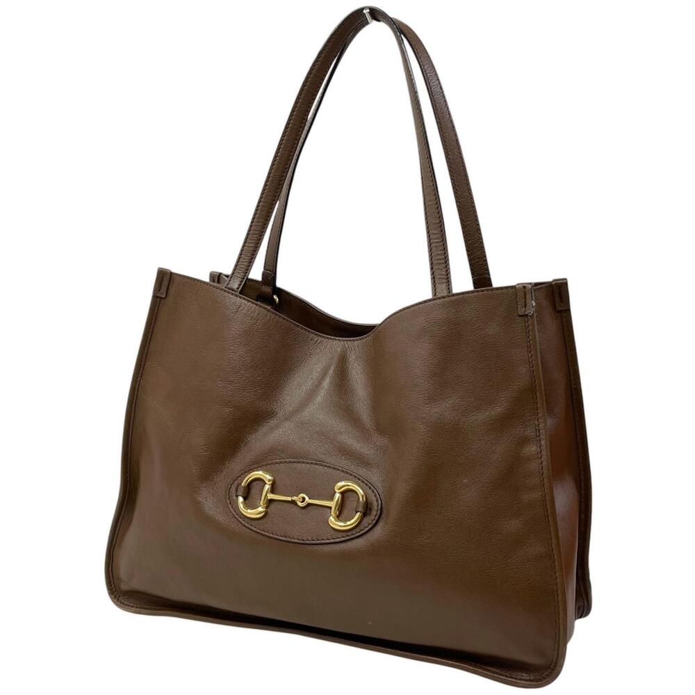 Gucci Horsebit Tote Bag Brown